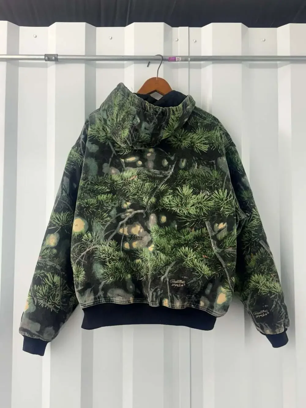 Vintage Dickies Pine Camo Quilted Lined Hooded Full-Zip Jacket